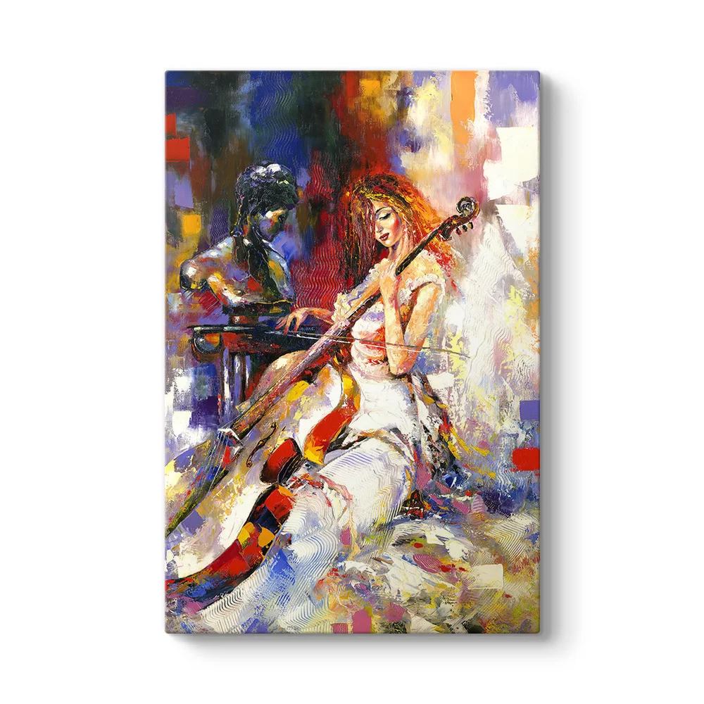 Girl Playing Violin I Tablo - Model 2